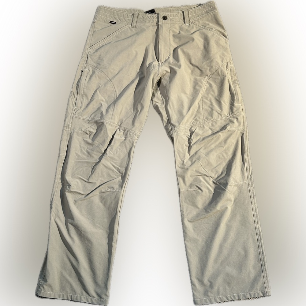 Kuhl Men’s 36x32 MountainCore Hiking Outdoor Stretch Cargo Carpenter Pants Khaki